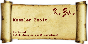 Kessler Zsolt névjegykártya